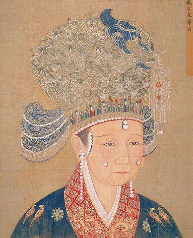 徽宗の皇后であった鄭氏の肖像画。鄭氏は徽宗が退位すると、太上皇后となった。